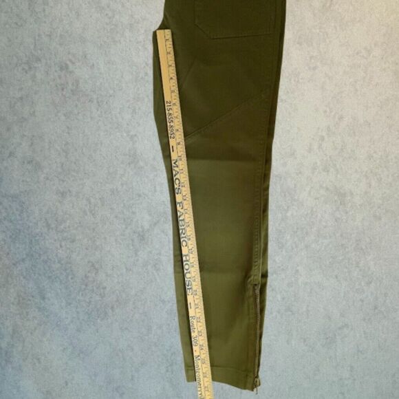 Guideboat Womens Pants Size 27 Green Mid Rise Tapered Leg Ankle Zip Casual Pants - Picture 11 of 13